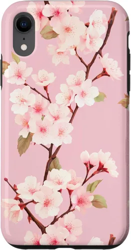 Vista 25 de Japanese Cherry Blossom Floral Flower Pattern Pastel Pink Case for iPhone 17