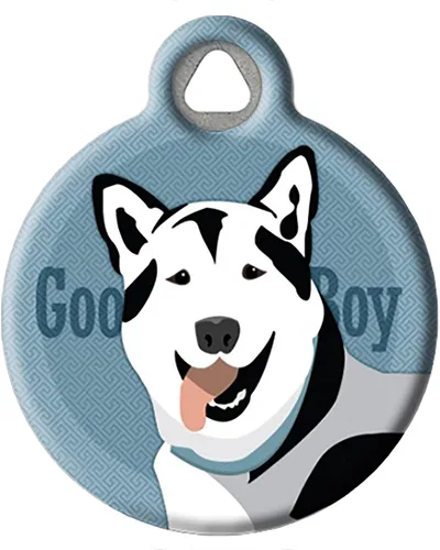 Vista 21 de Good Boy Airedale - Etiqueta de identificación personalizada para mascotas para perros y gatos, tamaño grande Airedale Good Boy