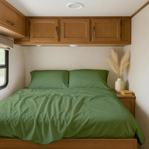 Vista 21 de Shreem Linen Short King - Sábanas de 72 x 75 pulgadas, 100% algodón egipcio, juego de ropa de cama de 4 piezas, se adapta a colchones de caravana