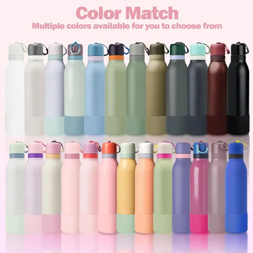 Vista 9 de 2 botas de silicona superiores para Owala FreeSip Twist de 24 onzas, funda inferior resistente a los arañazos, accesorios de botella de Owala Campo