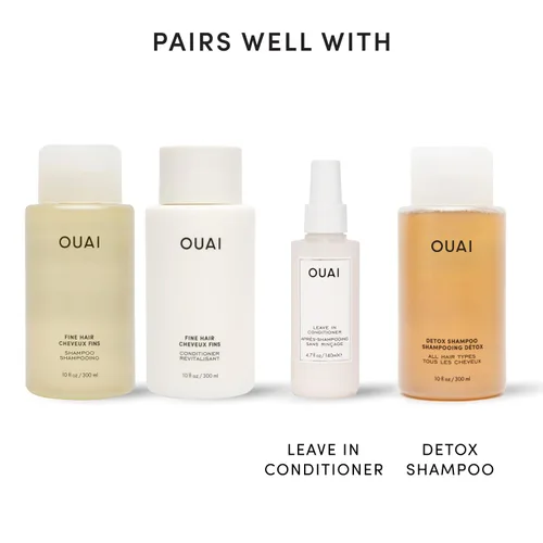 Vista 8 de OUAI Set de Champú y Acondicionador para Cabello Fino - Champú y Acondicionador Sin Sulfatos para Mujeres y Hombres - Fabricado con Queratina, Raíz