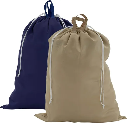 Vista 6 de Bolsa para ropa sucia de algodón natural extra grande, de Household Essentials