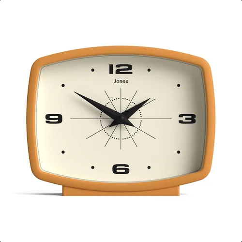 Vista 8 de JONES CLOCKS® Reloj de Escritorio Film Diseño Rectangular Retro Negro Diseño Retro, Combinando Estilo de Mediados de Siglo con un Acabado