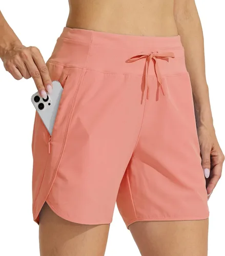 Vista 17 de Willit - Pantalones cortos deportivos de mujer para correr, 5 pulgadas, de secado rápido, para entrenamiento, senderismo, cintura alta, activos