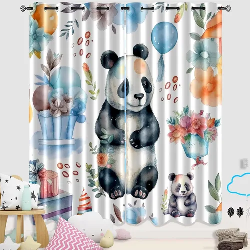 Vista 19 de Cortinas de Gato - Lindas Cortinas Opacas de Gato para Habitación de Niños Decoración Kawaii para Dormitorio de Niñas, 2 Paneles, 82 x 63 pulgadas