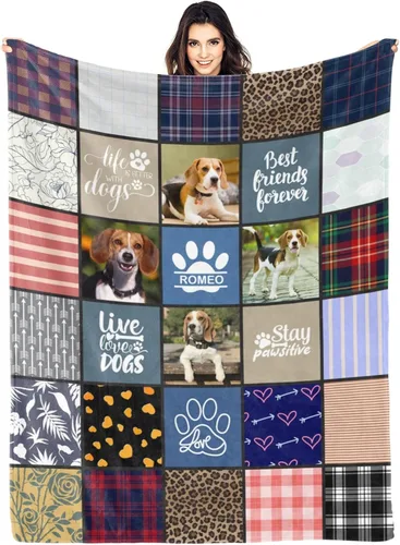 Vista 10 de Mantas personalizadas con foto, manta de fotos personalizada, mantas personalizadas con imagen, regalos personalizados para mujeres, hombres