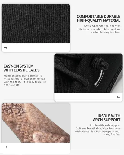 Vista 5 de 1TAZERO Zapatos casuales para hombre con plantillas de soporte de arco, mocasines para fascitis plantar