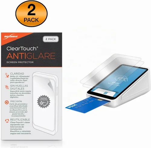 Vista 2 de BoxWave ClearTouch - Protector de pantalla compatible con terminal cuadrado, antirreflejos (2 unidades), antihuellas mate para terminal cuadrado