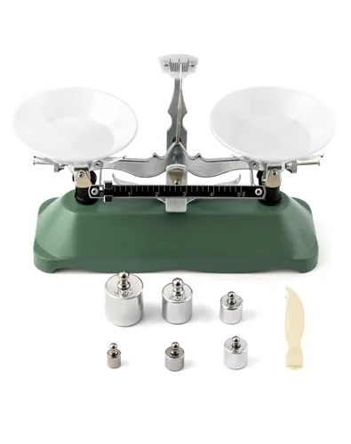 Vista 7 de QWORK Balanza de Equilibrio, 200g / 0.2g, Mini Balanza de Haz Triple de Laboratorio para Herramienta Didáctica
