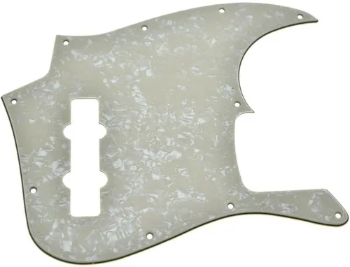 Vista 2 de KAISH Lefty 4 cuerdas J Bass estilo Golpeador zurdo Bass Pick Guard Scrach Plate para USA/México Jazz J Bass Aged Pearl
