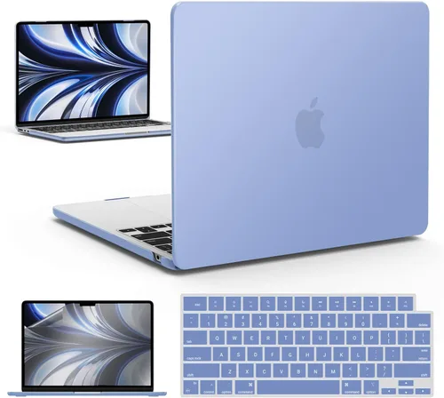 Vista 44 de IBENZER Funda para MacBook Air de 13 pulgadas 2026 2025 2024 2023 2022 M4 A3240 M3 A3113 M2 A2681, funda rígida con cubierta de teclado ScreenFilm