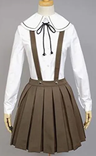 Vista 3 de Poetic Walk Disfraz de anime cosplay de Chihiro Fujisaki, uniforme escolar, disfraz de Halloween