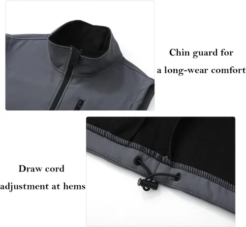 Vista 18 de Msmsse Chaleco ligero para hombre, con cuello alto, sin mangas, para senderismo, correr, golf