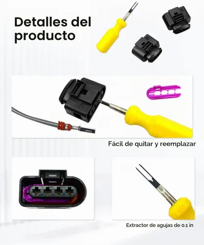 Vista 4 de ANODZU Kit de reparación de 4 piezas para conector de bobina de encendido, compatible con VW Passat Tiguan Beetle Golf Jetta AUDI A3 A4 A5 A6 Q7 TT