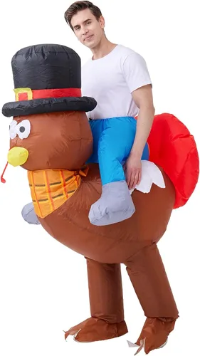 Vista 4 de IRETG Disfraz inflable para adultos, disfraz divertido de animales inflables de Halloween para festival, desfile, cosplay, fiesta, vestido de lujo