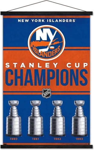 Vista 7 de Trends International NHL New York Islanders - Póster de pared con marco magnético