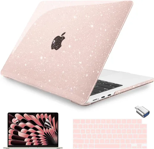 Vista 9 de Teryeefi Compatible con M4 M3 M2 MacBook Air de 15 pulgadas 2024 2023 Funda Modelo A3241 A3114 A2941 con Pantalla Liquid Retina, Cubierta Protectora