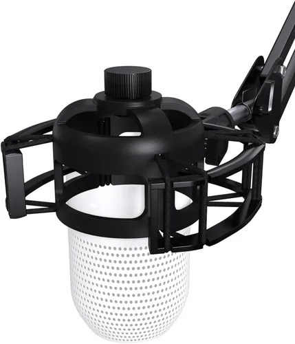 Vista 8 de AT2020 Soporte de amortiguador para micrófono con filtro pop, [Construido a medida para micrófono audio technica] Clip de sujeción de amortiguador