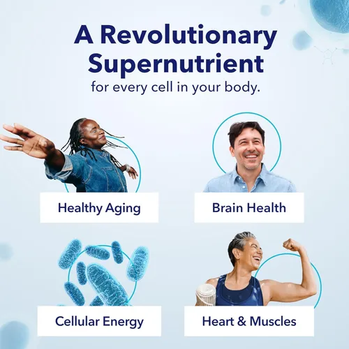 Vista 6 de TRU NIAGEN Suplemento NAD patentado para la función cerebral, antienvejecimiento y regeneración celular, niagen, 60 porciones de 300 mg Apoya