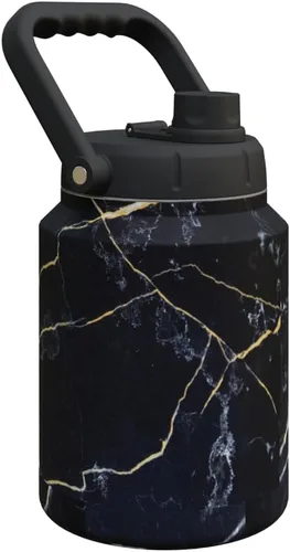 Vista 13 de Asobu Mini jarra de acero inoxidable de doble pared aislada al vacío de 33 onzas con asa de mano completa fácil de transportar y popote desplegable