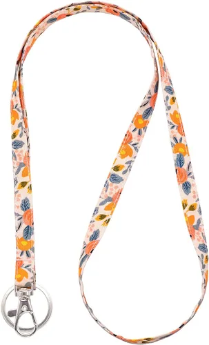 Vista 8 de LNKRE JEWELRY Correa de cuello suave de tela delgada para llaves, carteras y soporte para tarjetas de identificación
