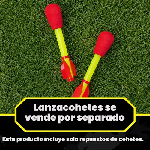 Vista 2 de Stomp Rocket Ultra LED Rocket - Paquete de recarga de cohetes que se eleva hasta 100 pies, 2 cohetes