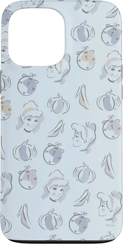 Vista 24 de Disney Carcasa para iPhone 17, diseño de acuarela de Cenicienta, color azul