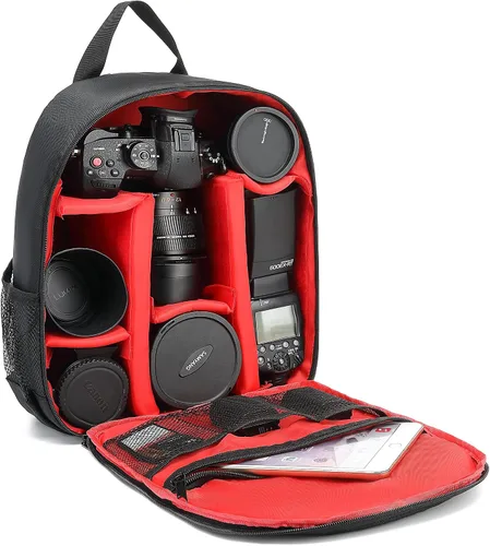 Vista 8 de Cámara digital DSLR impermeable Sling Mochila Bolsa de hombro para senderismo unisex Viajar (verde)