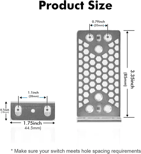 Vista 2 de MokerLink Oreja de montaje en rack de metal para interruptores de 17,3 pulgadas, compatible con interruptor de red Cisco 2960X 2960XR 3650 3850