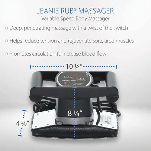 Vista 6 de Core Products Jeanie Rub Masajeador de velocidad variable - Combo de cubierta de forro polar
