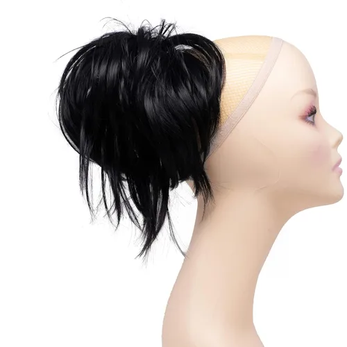 Vista 9 de Extensión de cabello ajustable, cola de caballo desarreglada, 12 pulgadas con pinzas, de Onedor, 10#