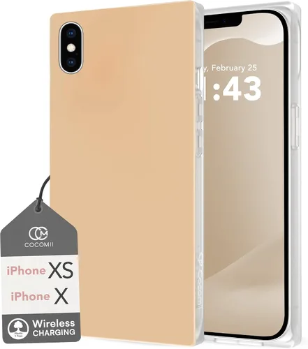 Vista 7 de Cocomii - Funda rectangular compatible con iPhone Xs/X - Perla opalescente, brillo brillante, para mujeres, niñas, hombres, funda protectora
