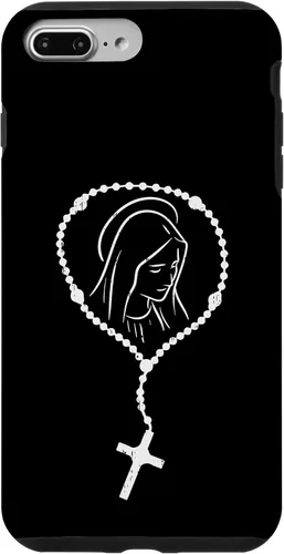 Vista 28 de iPhone 16 Rosario Virgen María Dios Jesús Fe Religioso Católico Estuche de Regalo