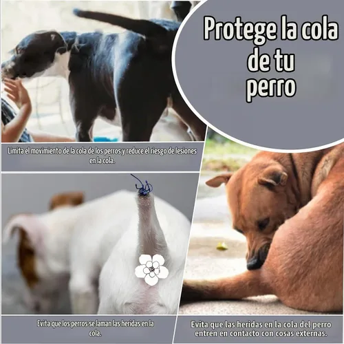 Vista 5 de 2 fundas protectoras de cola de perro para heridas, colas de perros curan manga, cuidado de heridas de perro para perros medianos y grandes