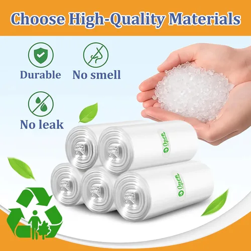 Vista 7 de 8 Gallon Medium Tie-Top Trash Bags 120 Count, fit 30 Liter Tall Kitchen Waste Basket, Unscented Garbage Bags Can Liners for Home Office Kitchen