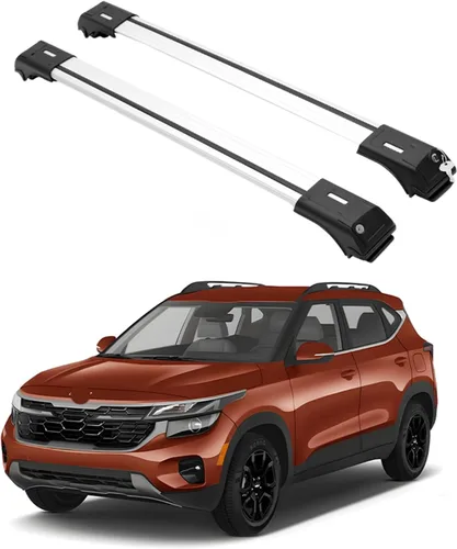 Vista 10 de ERKUL Barras transversales de techo de 220 libras para Audi Q7 2016-2026 Barras transversales de aluminio con bloqueo antirrobo para techo Negro