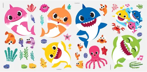 Vista 5 de RoomMates RMK4303SCS Baby Shark - Calcomanías de pared para despegar y pegar