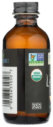 Vista 5 de Frontier Co-op Sabor a limón orgánico, tarro de vidrio de 2 onzas, sabor cítrico agrio para postres, batidos, té y más