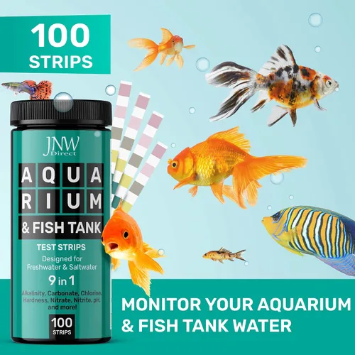 Vista 8 de Tiras reactivas para acuarios – Kit de prueba de acuario 9 en 1 con libro electrónico – Kit de prueba de agua para acuario con tiras de prueba