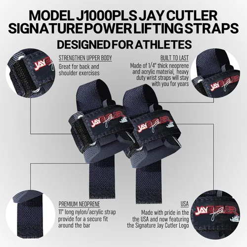 Vista 3 de Schiek Deportes Modelo J1000PLS Jay Cutler Signature Power Lifting Straps