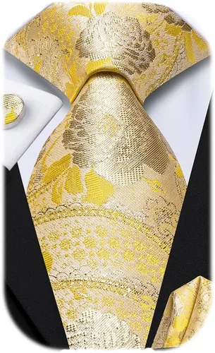 Vista 73 de Dubulle Corbata tejida de cachemira para hombre y gemelos de pañuelo para hombre, conjunto de gemelos para boda formal y negocios