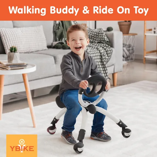 Vista 3 de YBIKE Pewi Bicicleta de Equilibrio para Niños Pequeños - Juguetes de Montar para Niños, Carro de Empuje para Bebé, Andador para Niños Pequeños de 9