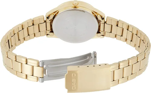 Vista 2 de EAW-LTP-V005G-7AUDF Casio LTP-V005G-7A Reloj analógico de acero inoxidable dorado para mujer, Oro, Reloj analógico, reloj de cuarzo