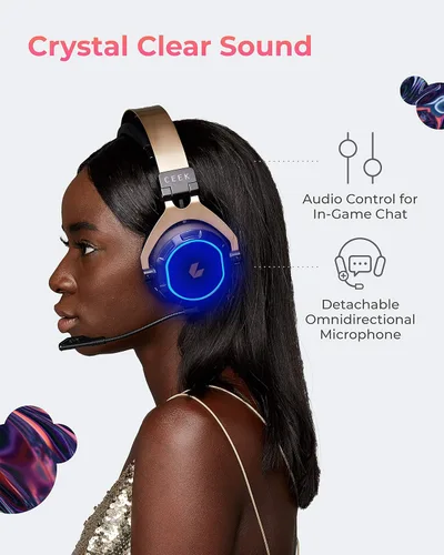Vista 6 de CEEK VR 360 Advanced - Auriculares inalámbricos Bluetooth, color negro