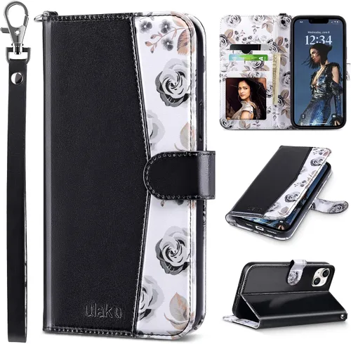 Vista 16 de ULAK Compatible con iPhone 14 Funda Cartera para Mujeres, Cubierta Plegable de Cuero PU Premium con Portador de Tarjetas, Función de Soporte Funda