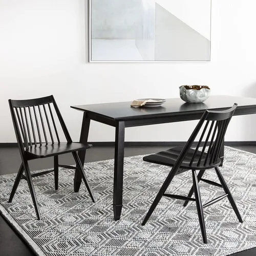Vista 2 de Safavieh Home Collection Wren - Silla de comedor con eje de 19 pulgadas (2 unidades), color negro
