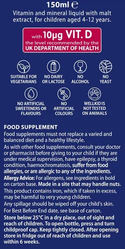 Vista 3 de Wellkid por Vitabiotics Líquido Multivitamínico 5.1 fl oz