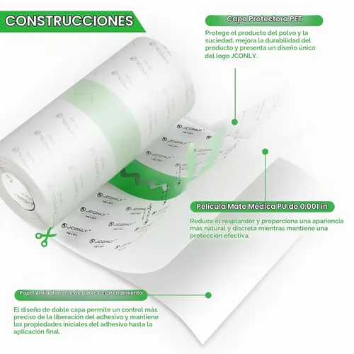 Vista 2 de Reven - Rollo de vendaje mate de 4 pulgadas x 11 yardas, parche para cubrir tatuajes, impermeable, transparente, transpirable, más rápido, curación