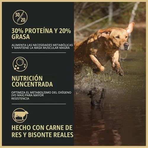 Vista 2 de Purina Pro Plan Sport Performance 30/20 - Alimento seco para perros con fórmula de carne de res y bisonte, bolsa de 6 libras