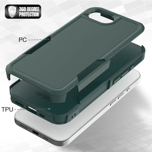 Vista 155 de Jeylly Funda para iPhone SE/Funda para iPhone 5S, Exterior de Plástico Duro que Absorbe Golpes + Interior de Silicona de Goma Defensor contra